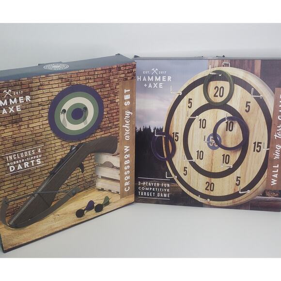 Hammer + Axe duo Ring toss game and Cossbow Classic Gift set - Picture 1 of 9